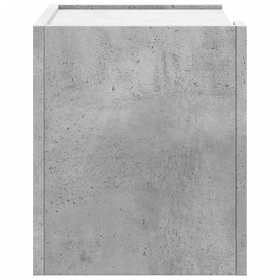 Seinäkiinnitettävät yöpöydät 2 kpl betoninharmaa 45x30x35 cm