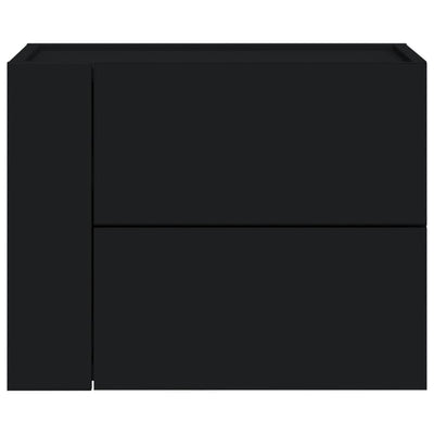 Musta seinäkiinnitettävä yöpöytä Lombada 45x30x35cm