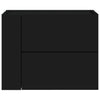 Musta seinäkiinnitettävät yöpöydät Lombada 45x30x35cm (2 kpl)