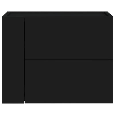 Musta seinäkiinnitettävät yöpöydät Lombada 45x30x35cm (2 kpl)