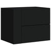 Musta seinäkiinnitettävät yöpöydät Lombada 45x30x35cm (2 kpl)