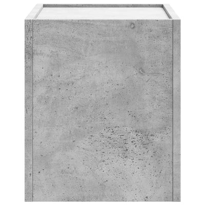 Seinäkiinnitettävä yöpöytä betoninharmaa 45x30x35 cm