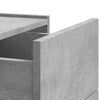 Betoninharmaa seinäkiinnitettävät yöpöydät Lombada 45x30x35cm (2 kpl)