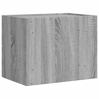 Seinäkiinnitettävät yöpöydät 2 kpl harmaa Sonoma 45x30x35 cm