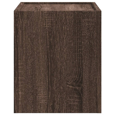 Seinäkiinnitettävät yöpöydät 2 kpl ruskea tammi 45x30x35 cm