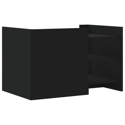 Sohvapöytä musta 80x50x50 cm tekninen puu
