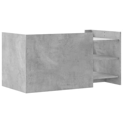 Sohvapöytä betoninharmaa 100x50x50 cm tekninen puu