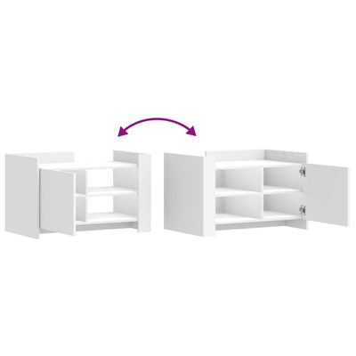 Valkoinen sohvapöytä Ghenade 80x50x50cm (puinen)