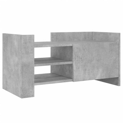 TV-taso betoninharmaa 80x35x40 cm tekninen puu