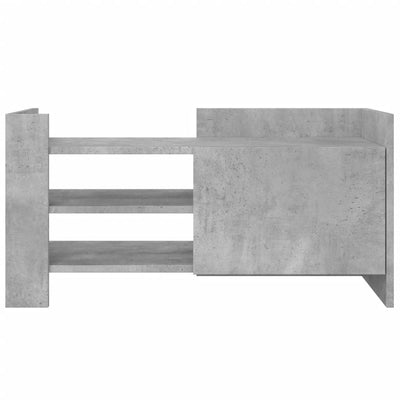 TV-taso betoninharmaa 80x35x40 cm tekninen puu