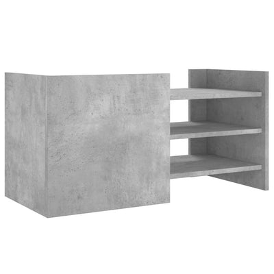 TV-taso betoninharmaa 80x35x40 cm tekninen puu