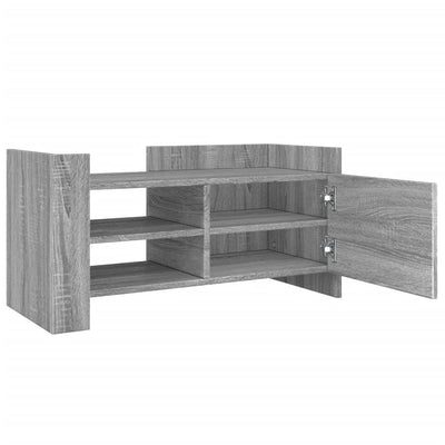 TV-taso harmaa Sonoma 80x35x40 cm tekninen puu