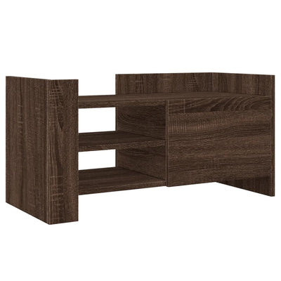 TV-taso ruskea tammi 80x35x40 cm tekninen puu