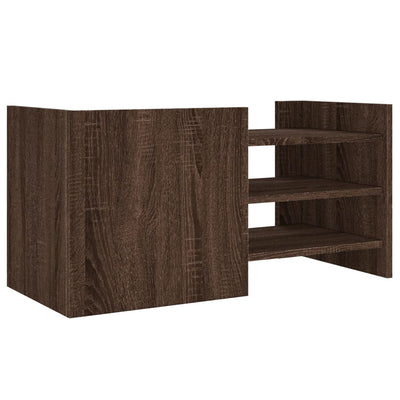 TV-taso ruskea tammi 80x35x40 cm tekninen puu