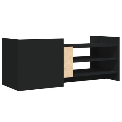 TV-taso musta 100x35x40 cm tekninen puu