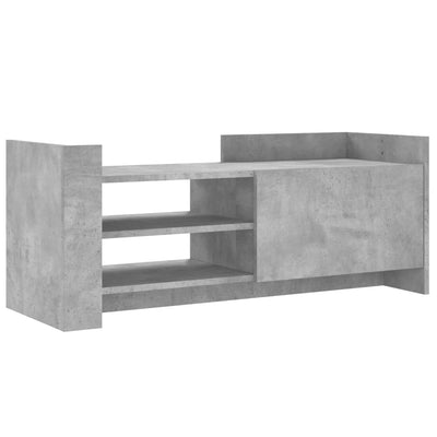 TV-taso betoninharmaa 100x35x40 cm tekninen puu
