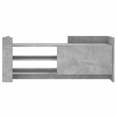 TV-taso betoninharmaa 100x35x40 cm tekninen puu