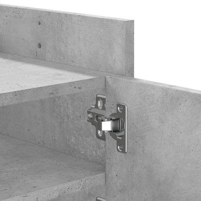 TV-taso betoninharmaa 100x35x40 cm tekninen puu
