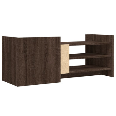 TV-taso ruskea tammi 100x35x40 cm tekninen puu