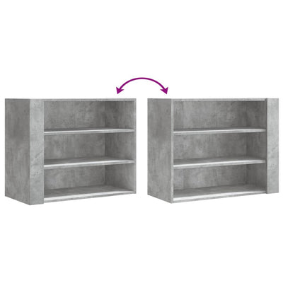 Seinäkaappi betoninharmaa 75x35x60 cm tekninen puu