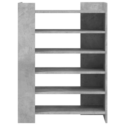 Kenkäkaappi betoninharmaa 74,5x37,5x100 cm tekninen puu