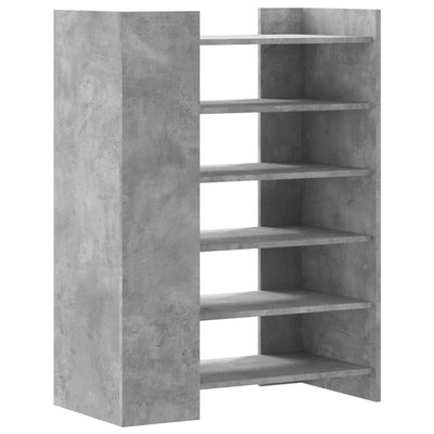 Kenkäkaappi betoninharmaa 74,5x37,5x100 cm tekninen puu