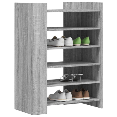 Kenkäkaappi harmaa Sonoma 74,5x37,5x100 cm tekninen puu