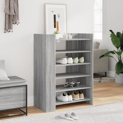 Kenkäkaappi harmaa Sonoma 74,5x37,5x100 cm tekninen puu