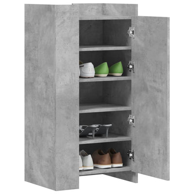 Kenkäkaappi betoninharmaa 52x37,5x100 cm tekninen puu
