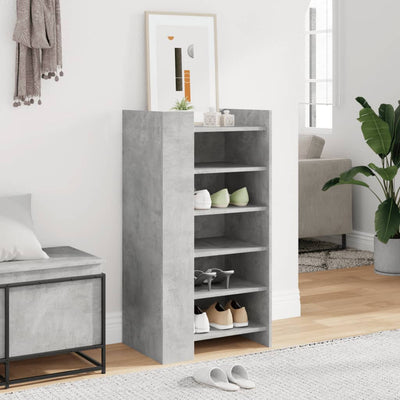Kenkäkaappi betoninharmaa 52x37,5x100 cm tekninen puu