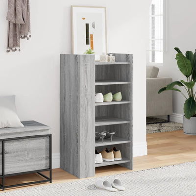 Kenkäkaappi harmaa Sonoma 52x37,5x100 cm tekninen puu
