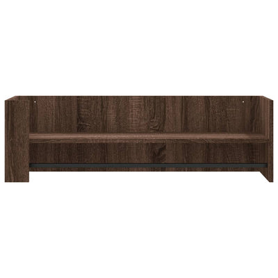Seinähylly ruskea tammi 100x35x30,5 cm tekninen puu