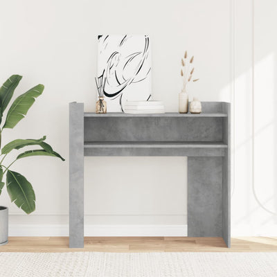 Konsolipöytä betoninharmaa 100x35x90 cm lastulevy