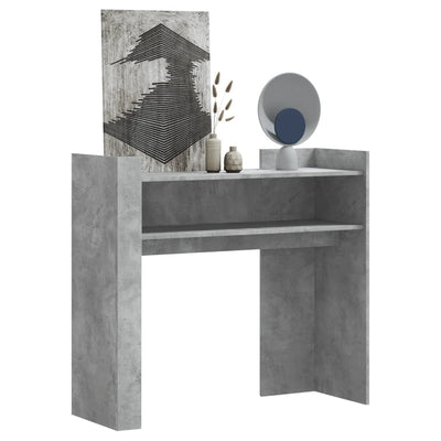 Konsolipöytä betoninharmaa 100x35x90 cm lastulevy