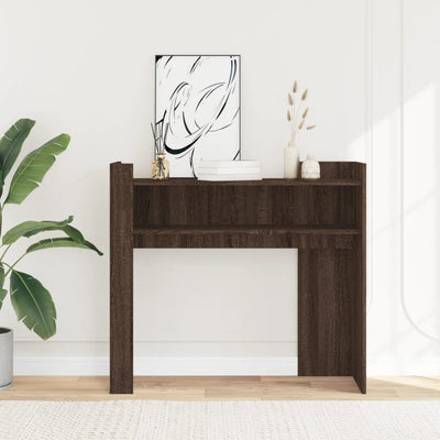 Konsolipöytä ruskea tammi 100x35x90 cm tekninen puu