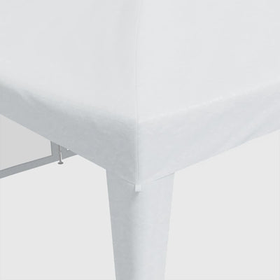 Juhlateltta 12 mesh-sivuseinillä Valkoinen 8x4 m HDPE