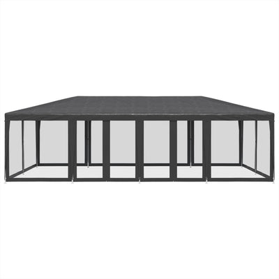 juhlateltta 12 mesh-sivuseinillä antrasiitti 8x4 m HDPE