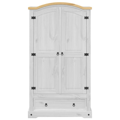 Valkoinen vaatekaappi corona Yuerg 102x52x186cm (mänty)