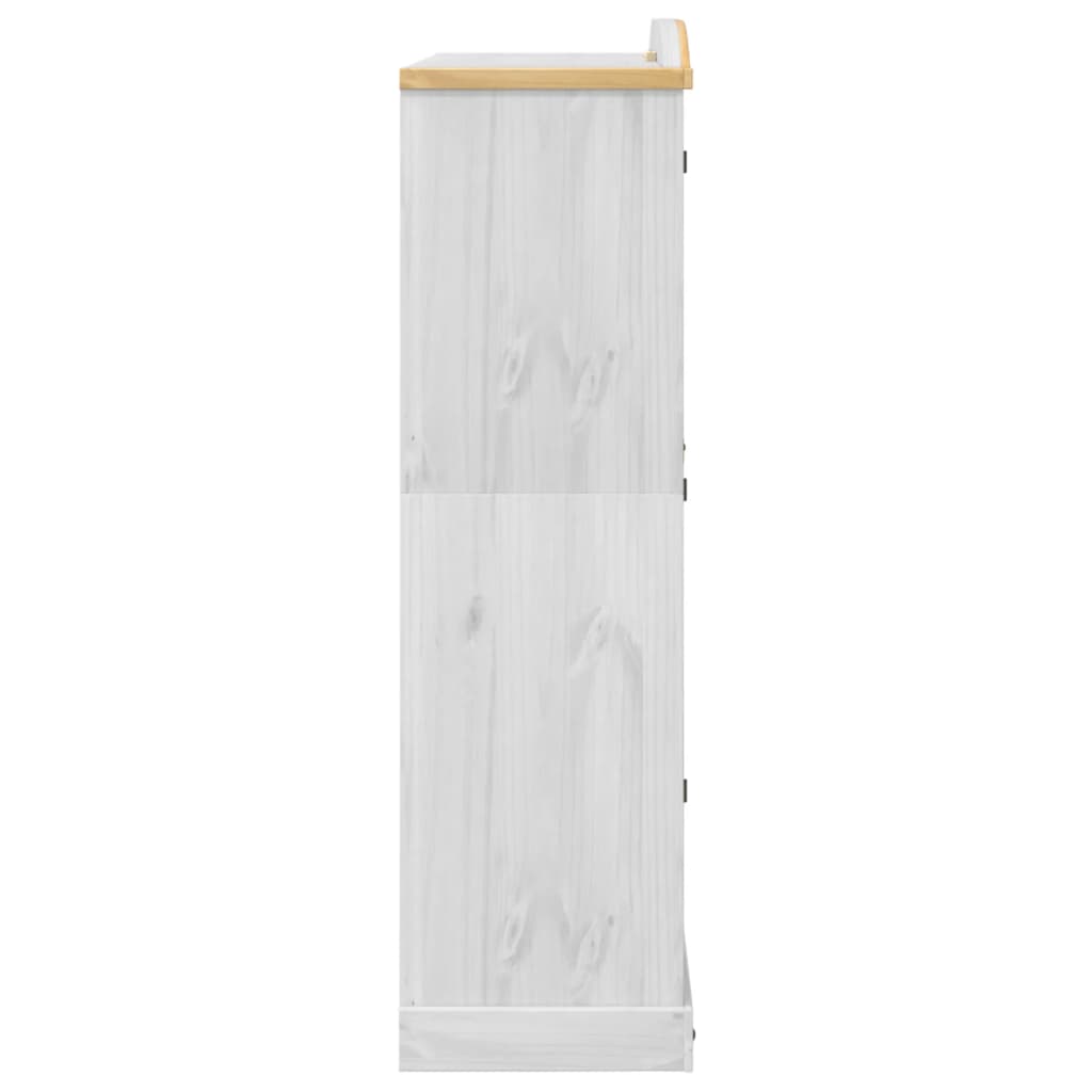 Vaatekaappi Corona valkoinen 151,5x52x186 cm täysi mänty