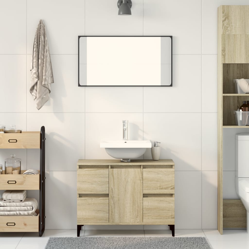 Sonoma tammi pesuallaskaappi Sinza 80x33x60cm (puinen)