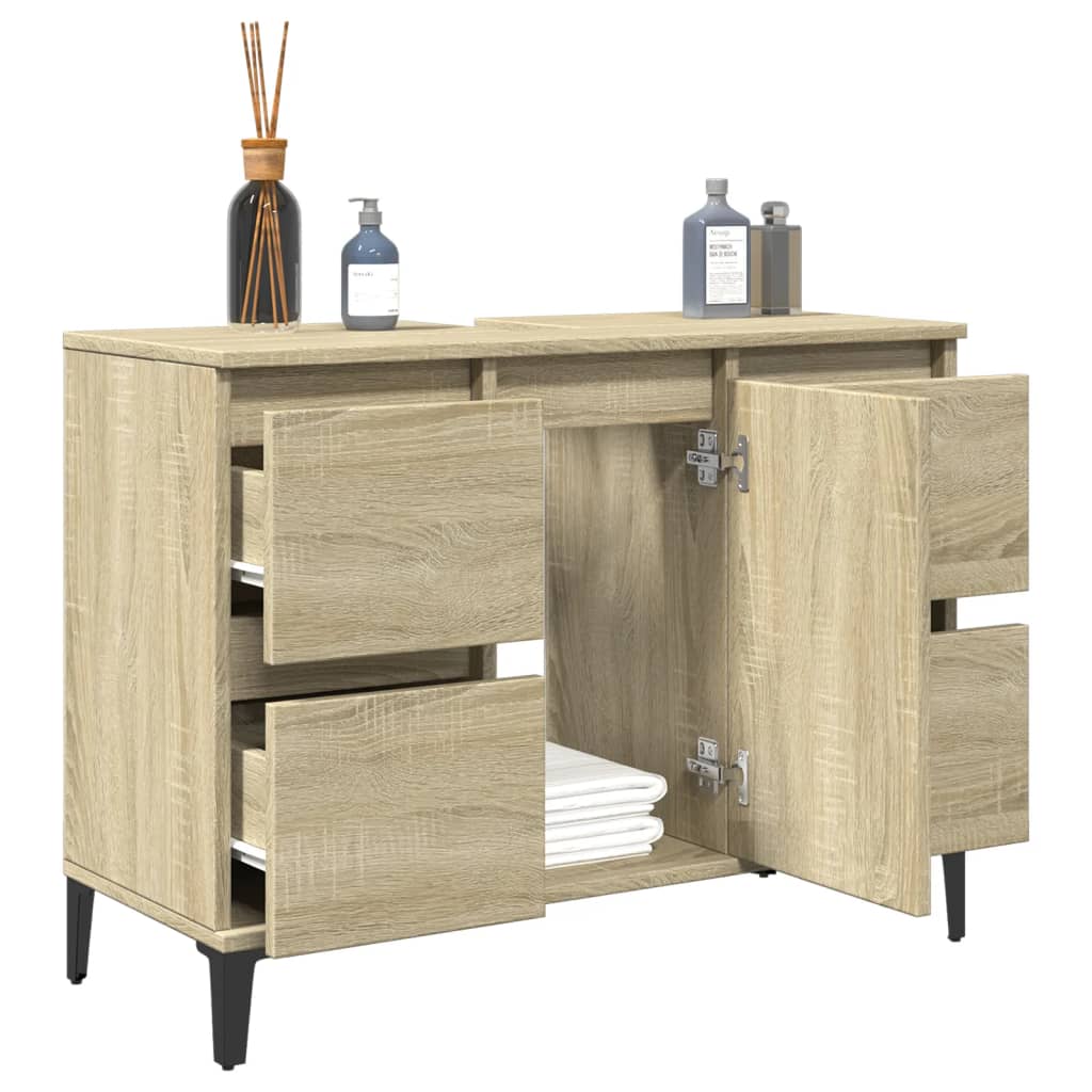 Sonoma tammi pesuallaskaappi Sinza 80x33x60cm (puinen)