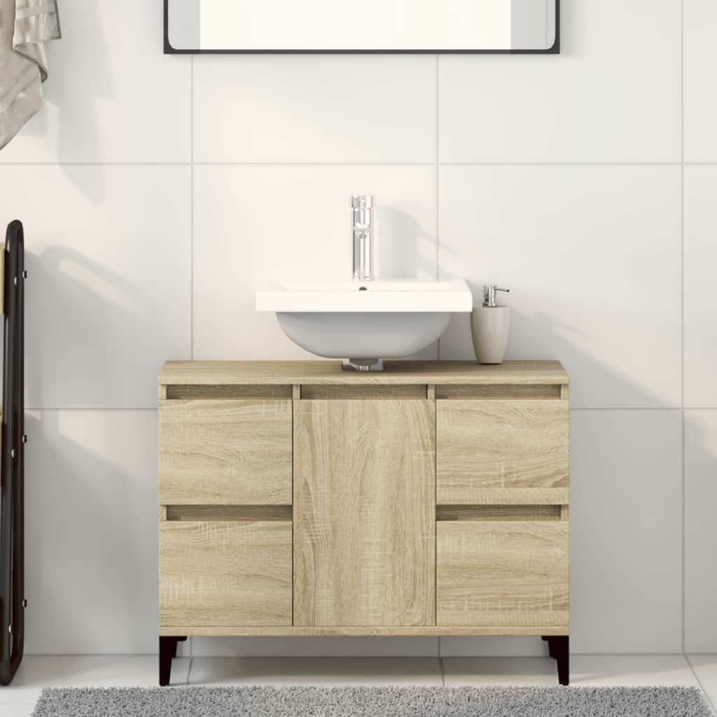 Sonoma tammi pesuallaskaappi Sinza 80x33x60cm (puinen)