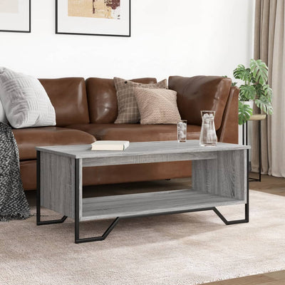 Sohvapöytä harmaa Sonoma 100x51x40 cm tekninen puu