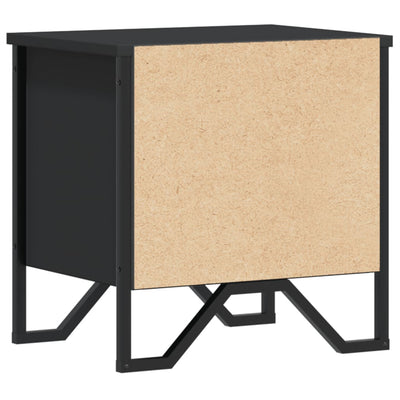 Yöpöydät musta 2 kpl 40x30x40 cm tekninen puu