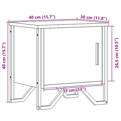 Yöpöydät 2 kpl ruskea tammi 40x30x40 cm lastulevy