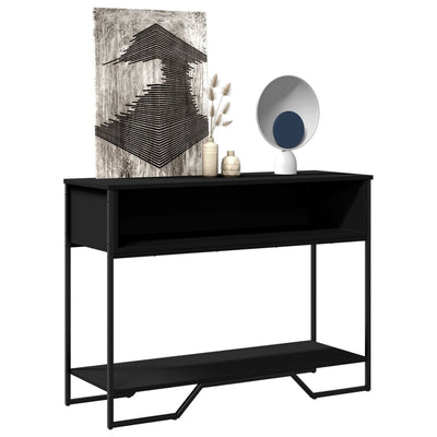 Konsolipöytä musta 100x35x74,5 cm tekninen puu