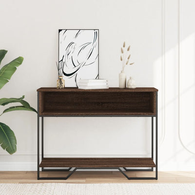 Konsolipöytä ruskea tammi 100x35x74,5 cm tekninen puu