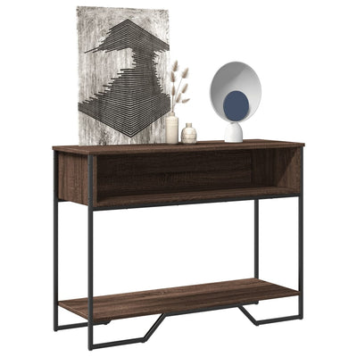 Konsolipöytä ruskea tammi 100x35x74,5 cm tekninen puu