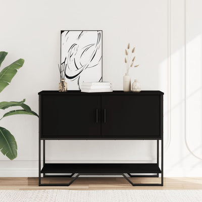 Konsolipöytä musta 100x35x74,5 cm tekninen puu