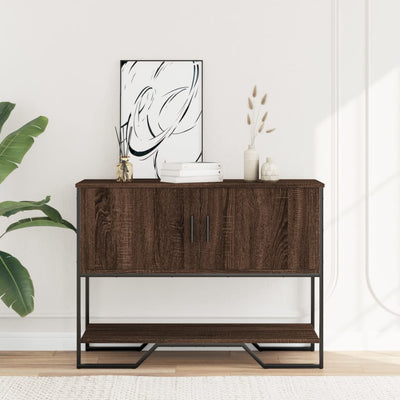 Konsolipöytä ruskea tammi 100x35x74,5 cm tekninen puu